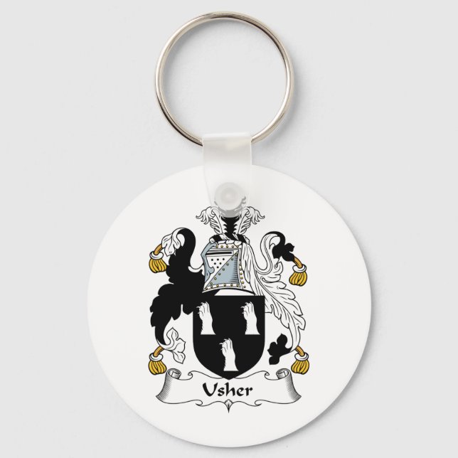 Usher Family Crest Key Ring (Front)
