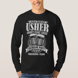 Usher Groom's Escort Service Bachelor Party T-Shirt
