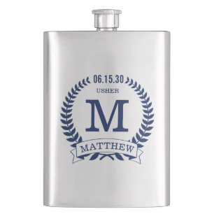 Usher Initials Hip Flask