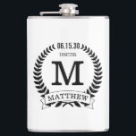 Usher Initials Hip Flask<br><div class="desc">These 8 oz. flasks are a great favour for the ushers in your wedding.  They are traditional yet modern.  They'd be great for a bachelor party or weekend.</div>