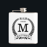 Usher Initials Hip Flask<br><div class="desc">These 6 oz. flasks are a great favour for the ushers in your wedding.  They are traditional yet modern.  They'd be great for a bachelor party or weekend.</div>