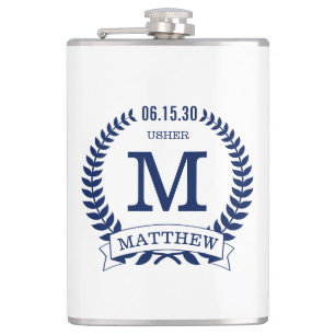Usher Initials Hip Flask
