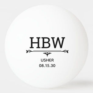 Usher Initials Ping Pong Ball