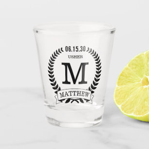 Usher Initials Shot Glass
