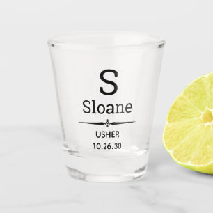 Usher Monogrammed Shot Glass