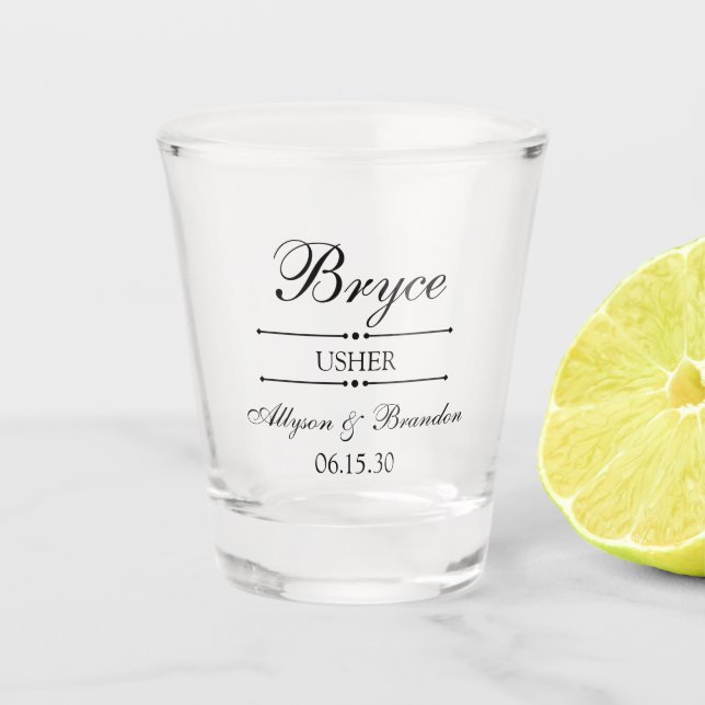 Usher Personalised Shot Glass (Front)