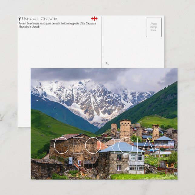 Ushguli, Georgia Travel Postcard (Front/Back)