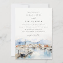 Ushuaia, Argentina Watercolor Landscape Wedding