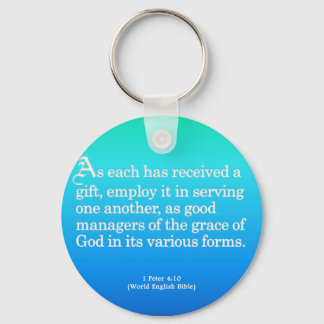 Using Gifts from God 1 Peter 4:10 Key Ring