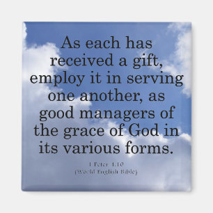 Using Gifts from God 1 Peter 4:10 Magnet