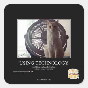 Using Technology Square Sticker