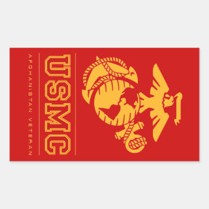 USMC Afghanistan Veteran Rectangular Sticker
