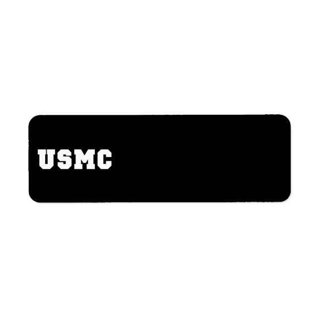 USMC [bold text] Return Address Label (Front)