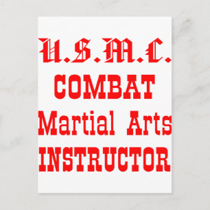 USMC Combat Martial Arts Instructor Postcard