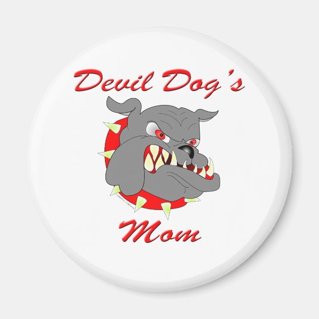 USMC Devil Dog's Mum Magnet (Front)