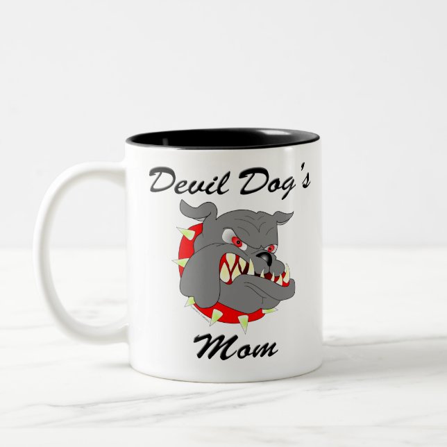 USMC Devil Dog's Mum Two-Tone Coffee Mug (Left)