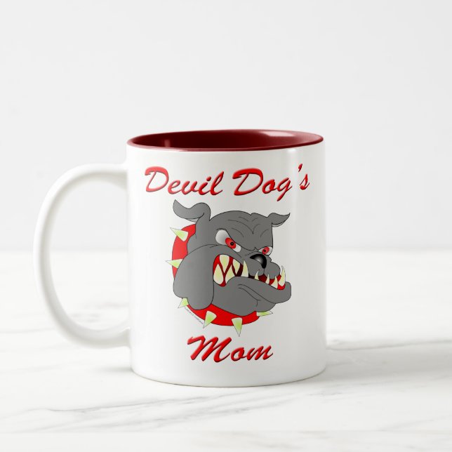 USMC Devil Dog's Mum Two-Tone Coffee Mug (Left)