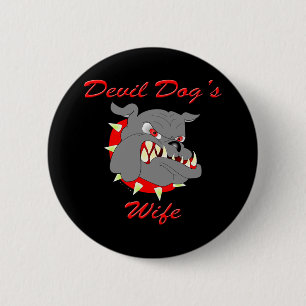 USMC Devil Dog's Wife 6 Cm Round Badge
