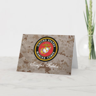 USMC Digital Camo Semper Fidelis Card