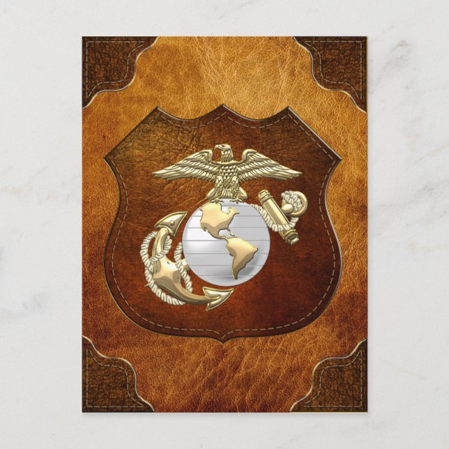 USMC Eagle, Globe & Anchor (EGA) [3D] Postcard (Front)
