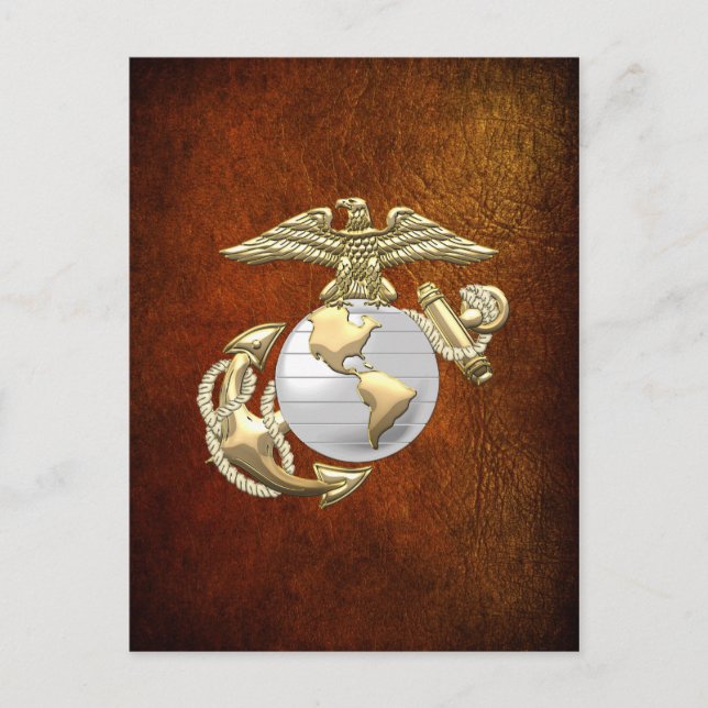 USMC Eagle, Globe & Anchor (EGA) [3D] Postcard (Front)