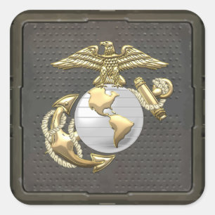 USMC Eagle, Globe & Anchor (EGA) [3D] Square Sticker