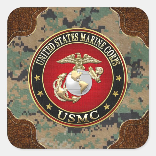 USMC EGA [Special Edition] [3D] Square Sticker (Front)