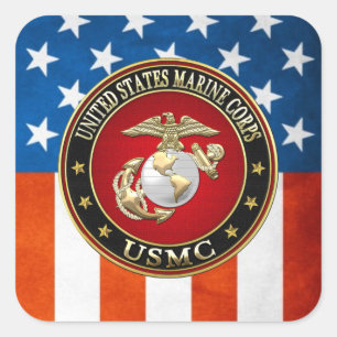 USMC EGA [Special Edition] [3D] Square Sticker