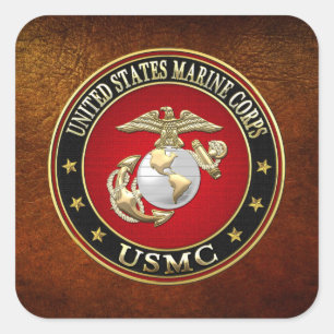 USMC EGA [Special Edition] [3D] Square Sticker