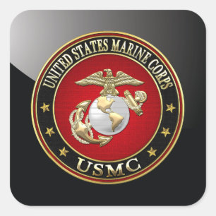 USMC EGA [Special Edition] [3D] Square Sticker