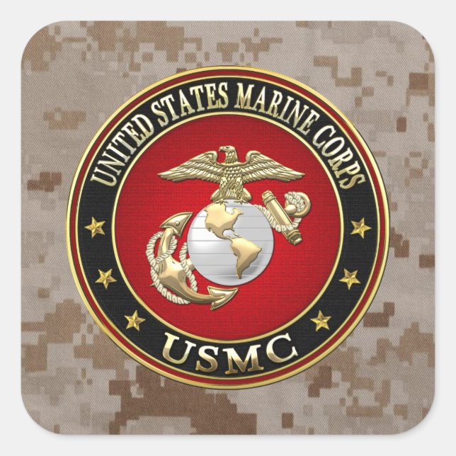 USMC EGA [Special Edition] [3D] Square Sticker (Front)