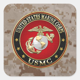 USMC EGA [Special Edition] [3D] Square Sticker