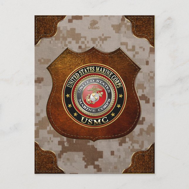 USMC Emblem [Special Edition] [3D] Postcard (Front)