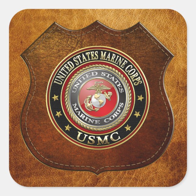 USMC Emblem [Special Edition] [3D] Square Sticker (Front)