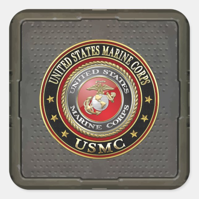 USMC Emblem [Special Edition] [3D] Square Sticker (Front)
