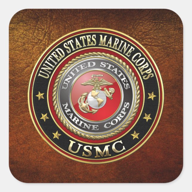 USMC Emblem [Special Edition] [3D] Square Sticker (Front)