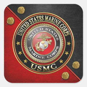 USMC Emblem [Special Edition] [3D] Square Sticker