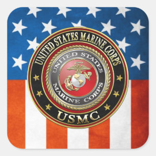 USMC Emblem [Special Edition] [3D] Square Sticker
