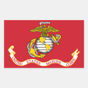 USMC Flag Rectangular Sticker