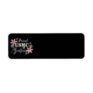 USMC Girlfriend [fl camo] Return Address Label