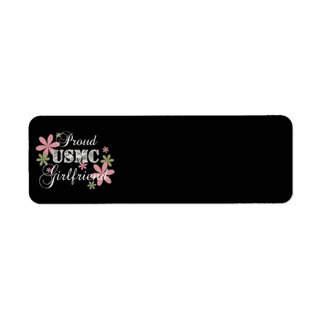 USMC Girlfriend [fl camo] Return Address Label (Front)