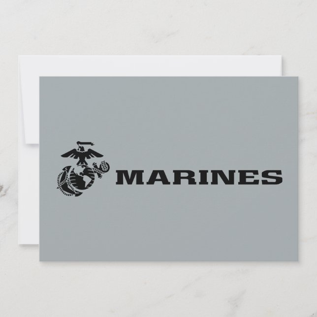 USMC Logo Stacked Black Logo (Front)