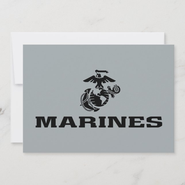 USMC Logo Stacked Black Logo (Front)