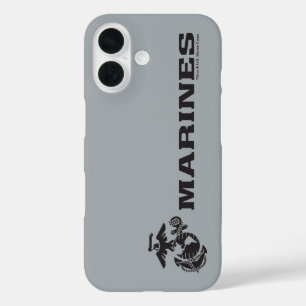 USMC Logo Stacked Black Logo iPhone 16 Case