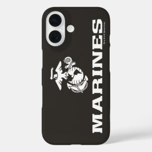 USMC Logo Stacked - White iPhone 16 Case