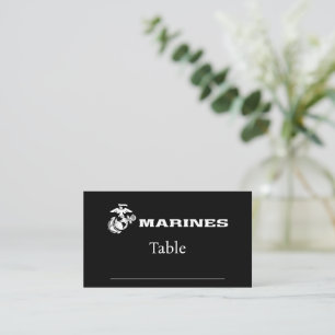 USMC Logo - White Place Card