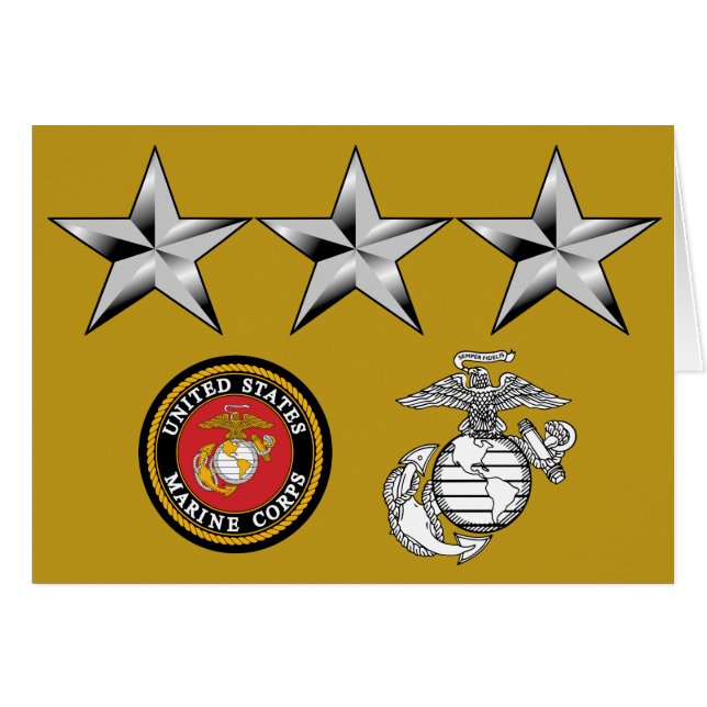 USMC LtGen Lieutenant General 0-9 (Front Horizontal)
