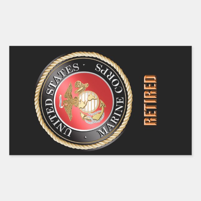 USMC Rectangle Stickers (Front)