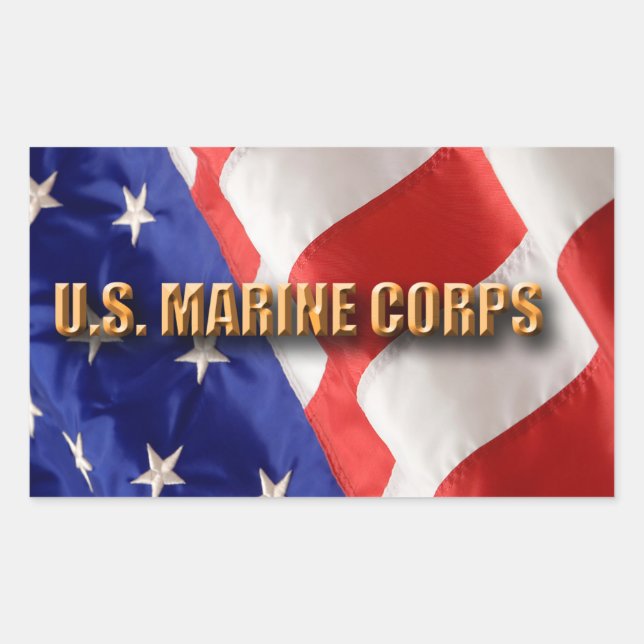 USMC Rectangle Stickers (Front)