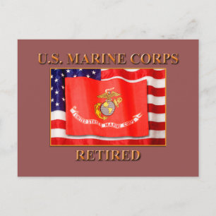 USMC retired Postcard